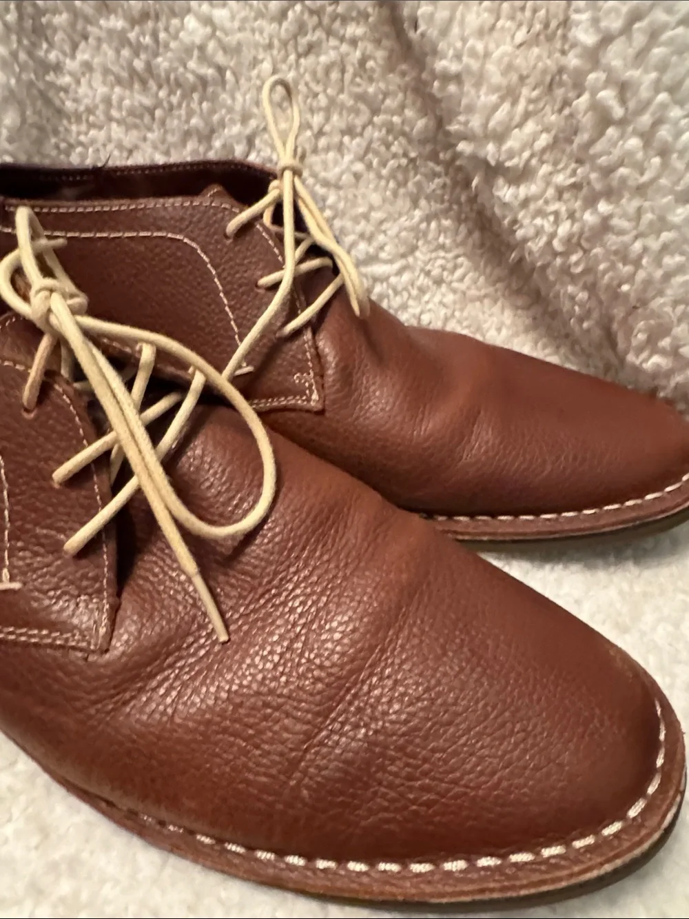 Kenneth Cole Reaction Desert Wind Brown Leather Chukka Ankle Boots Size 12 M